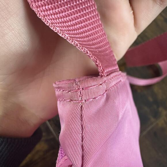 Prada Crossbody Bag Womens Small Pink Nylon Leather Adjustable Strap Italy - Picture 16 of 16